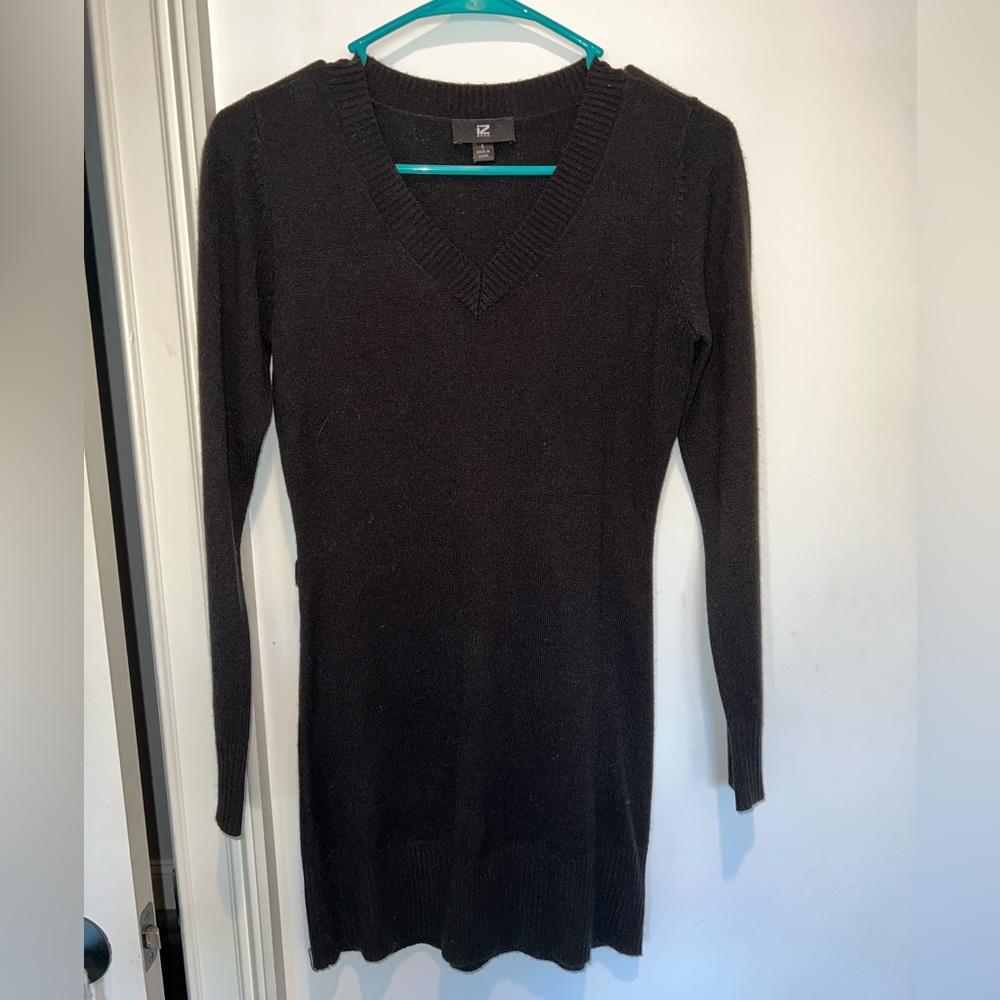 Black sweater dress